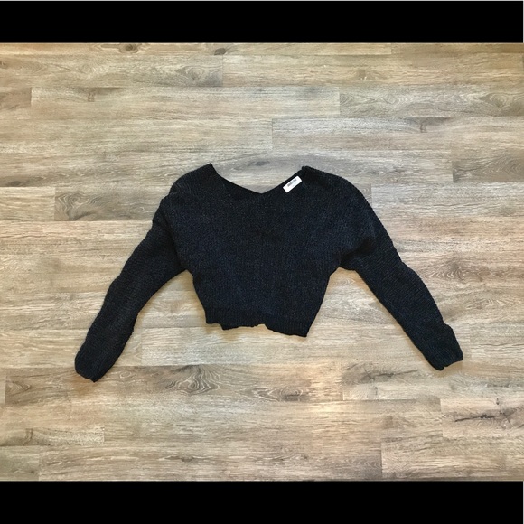 Double Zero Sweaters - Double Zero dolman sleeve cropped chenille sweater